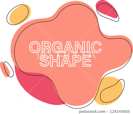 organic shape with fluid line curve badge collection, flat vector pastel design for branding or advertisement organic shape with fluid line curve badge collection, flat vector pastel design for branding or advertisement 129145685