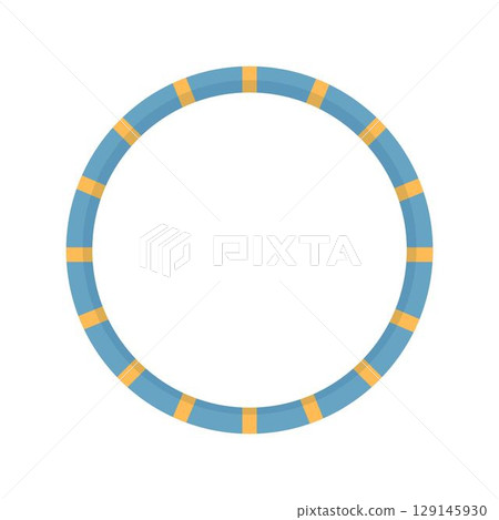 Colorful hula hoop, sport equipment for aerobic or fitness isolated on white background. Colorful hula hoop, sport equipment for aerobic or fitness isolated on white background. 129145930