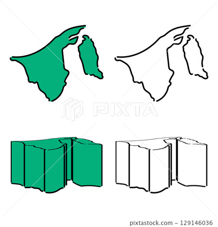 手寫汶萊達魯薩蘭國向量集01 手寫汶萊達魯薩蘭國向量集01 129146036