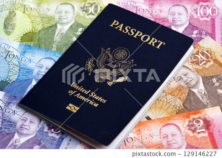 American Passport on Tongan Paanga 129146227
