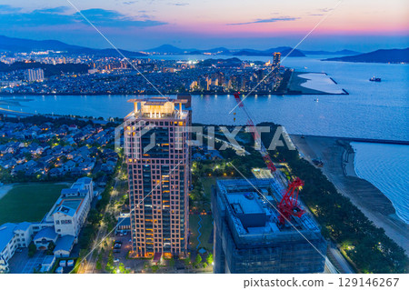[福岡縣]從福岡塔眺望福岡市的夜景 129146267