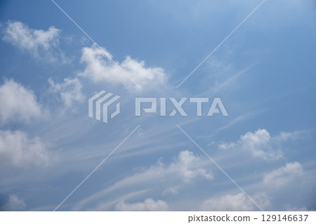 Summer sky, blue sky, clear, summer, August image [Kanagawa Prefecture] 129146637