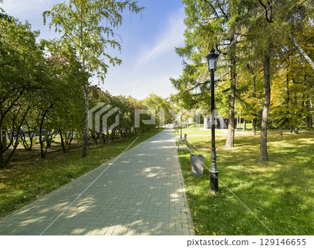 Almaty - Green park promenade / Almaty, Kazakhstan Almaty - Green park promenade / Almaty, Kazakhstan 129146655