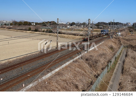 EF210 container truck train running on the Utsunomiya Line 129146684