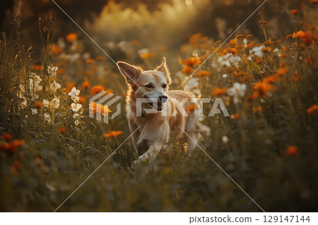 corgi outdoor in the park 129147144