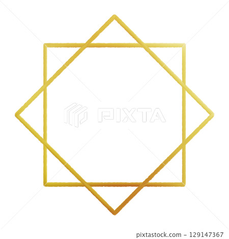 Gold overlapping square star shape frame on transparent background Gold overlapping square star shape frame on transparent background 129147367
