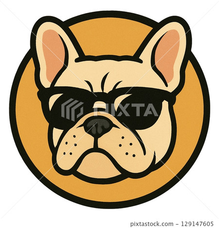 Serious Face Dog [Icon Material] French Bulldog Generative AI 129147605