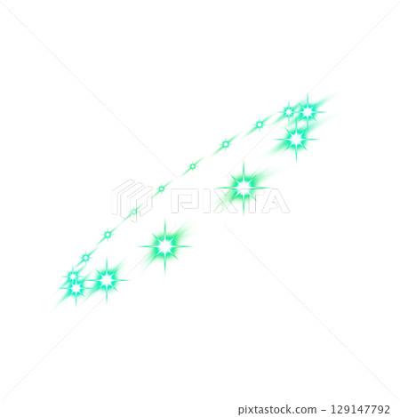 Green glowing spark trail effect on transparent background Green glowing spark trail effect on transparent background 129147792