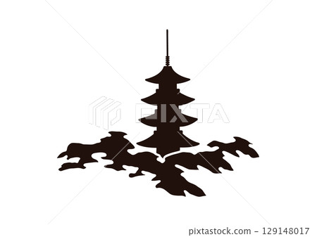 Forest and five-story pagoda Forest and five-story pagoda 129148017