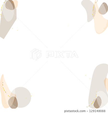 酷水彩圓形框架背景深褐色x米色 129148088