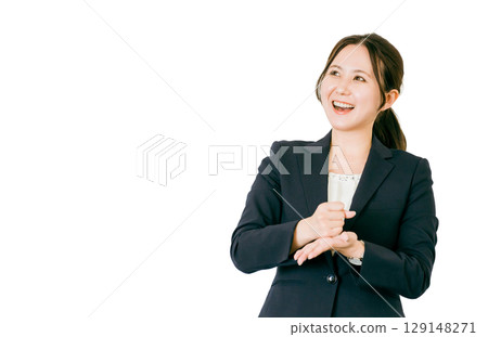 An inspired business woman (inspiration, idea, conviction) An inspired business woman (inspiration, idea, conviction) 129148271