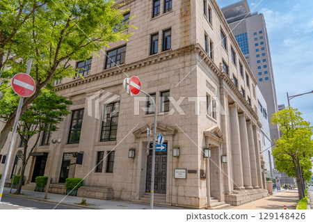 Chartered Building (former Chartered Bank Kobe Branch) in the former Kobe Foreign Settlement, a modern building with Ionic columns, Chuo Ward, Kobe Chartered Building (former Chartered Bank Kobe Branch) in the former Kobe Foreign Settlement, a modern building with Ionic columns, Chuo Ward, Kobe 129148426