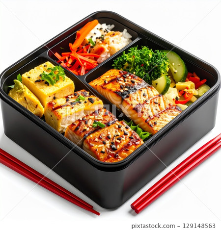 black plastic box with vegetables black plastic box with vegetables 129148563