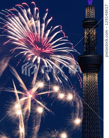 Fireworks and Sky Tree 129148617