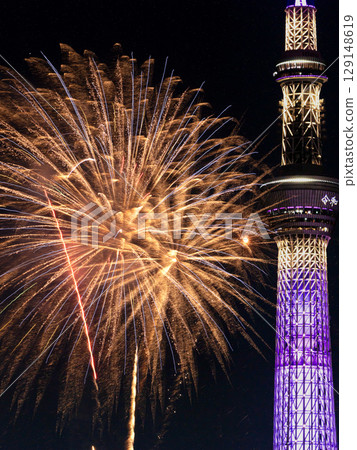 Fireworks and Sky Tree 129148619