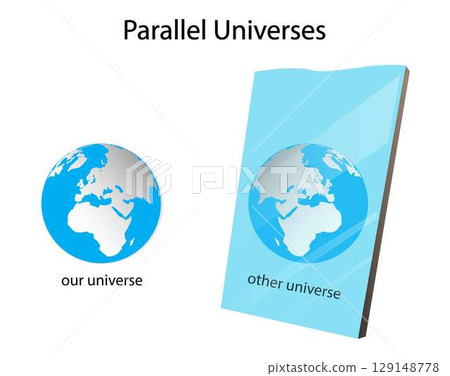 illustration of astronomy and physics, Parallel universes and multiverse, The multiverse is a hypothetical group of multiple universes 129148778