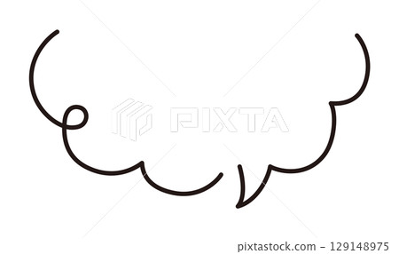 簡單語音氣泡的向量插圖。單項、框架、邊框、語音氣泡 129148975