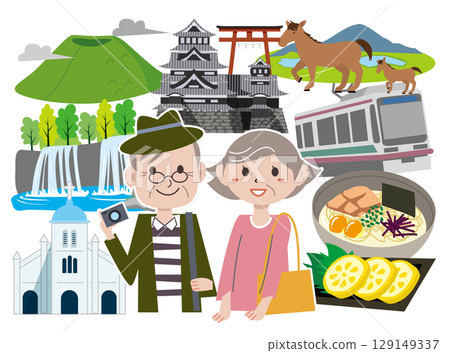 Popular tourist spots and local cuisine in Kumamoto Prefecture 129149337