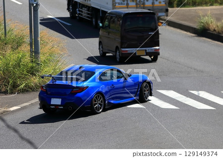 藍色日本跑車 藍色日本跑車 129149374