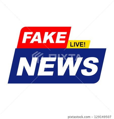 Red FAKE NEWS live logo design for social network platform 007 Red FAKE NEWS live logo design for social network platform 007 129149507