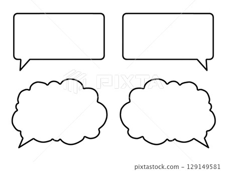 Simple speech bubble 01 Simple speech bubble 01 129149581