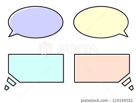 Colorful and simple speech bubble 02 Colorful and simple speech bubble 02 129149582