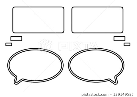 Simple speech bubble 03 Simple speech bubble 03 129149585