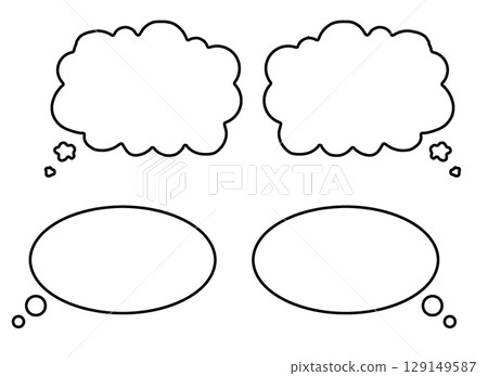 Simple speech bubble 04 Simple speech bubble 04 129149587