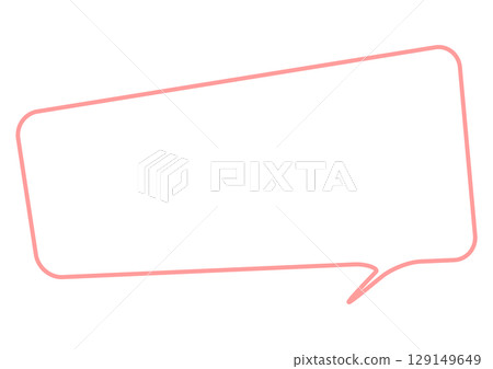 A simple pink square speech bubble 129149649