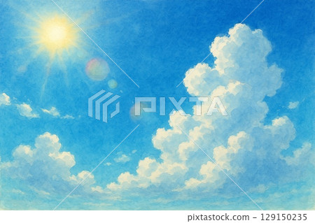 Sunny blue sky image 129150235