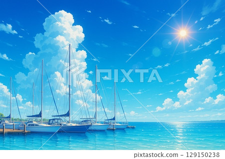 Seascape: Yacht Harbor Seascape: Yacht Harbor 129150238