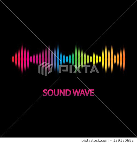 Sound Wave. Colorful sound waves for party, DJ, pub, clubs, discos. Audio equalizer technology. illustration Sound Wave. Colorful sound waves for party, DJ, pub, clubs, discos. Audio equalizer technology. illustration 129150692