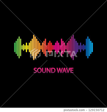 Sound Wave. Colorful sound waves for party, DJ, pub, clubs, discos. Audio equalizer technology. illustration Sound Wave. Colorful sound waves for party, DJ, pub, clubs, discos. Audio equalizer technology. illustration 129150712