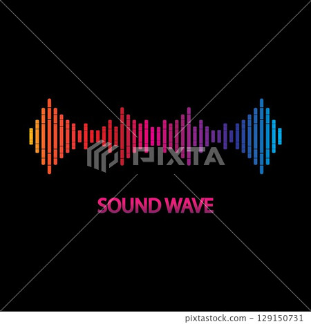 Sound Wave. Colorful sound waves for party, DJ, pub, clubs, discos. Audio equalizer technology. illustration Sound Wave. Colorful sound waves for party, DJ, pub, clubs, discos. Audio equalizer technology. illustration 129150731