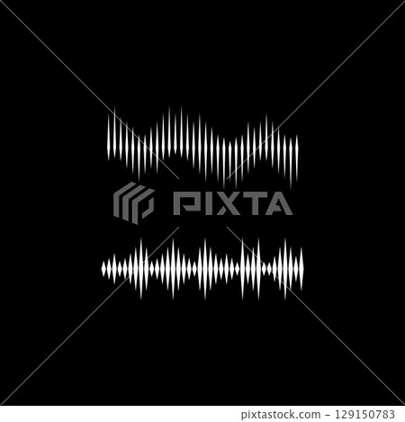 Sound waves vector illustration 129150783