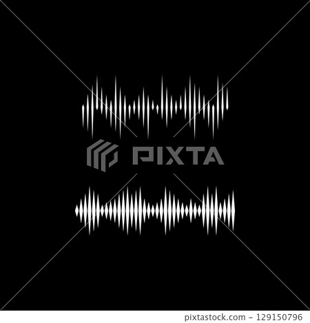 Sound waves vector illustration Sound waves vector illustration 129150796