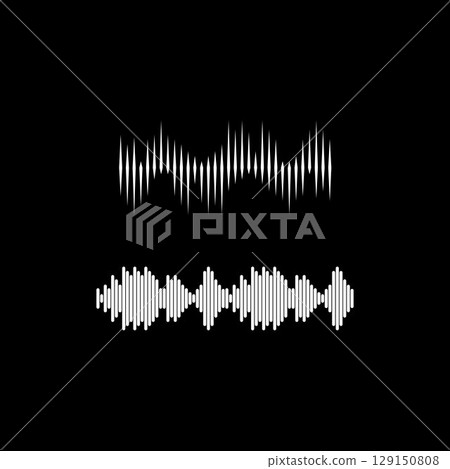 Sound waves vector illustration Sound waves vector illustration 129150808