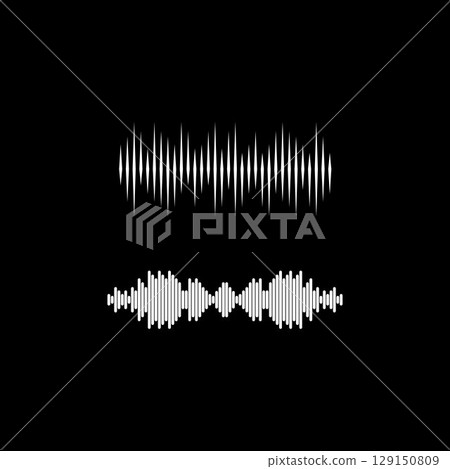 Sound waves vector illustration 129150809