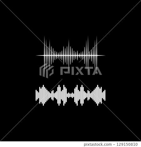 Sound waves vector illustration 129150810