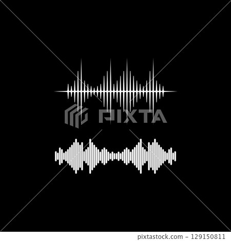 Sound waves vector illustration Sound waves vector illustration 129150811