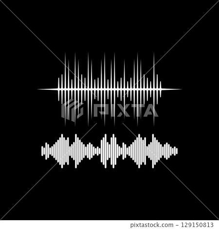 Sound waves vector illustration 129150813