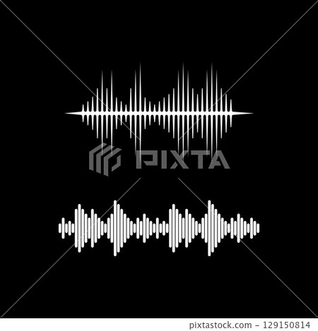 Sound waves vector illustration 129150814