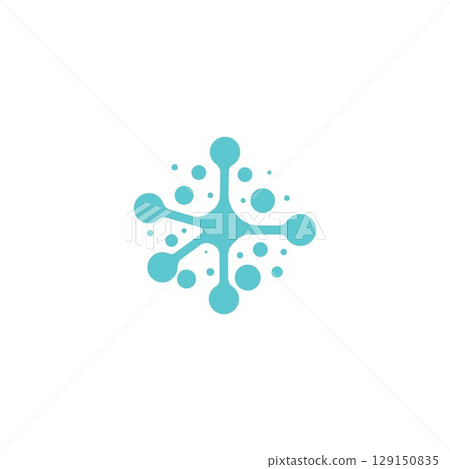 Molecule vector illustration design 129150835