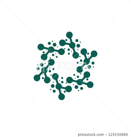 Molecule vector illustration design 129150860