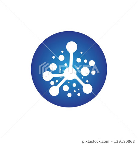Molecule vector illustration design 129150868