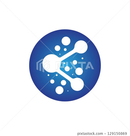 Molecule vector illustration design 129150869