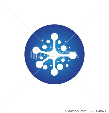 Molecule vector illustration design 129150871