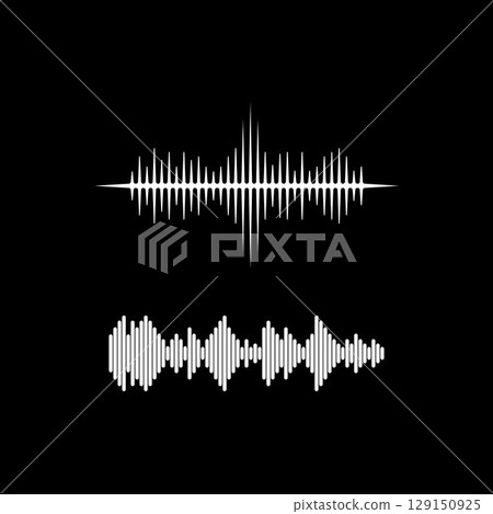Sound waves vector illustration Sound waves vector illustration 129150925