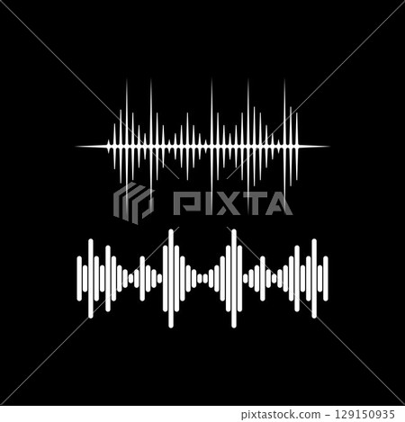 Sound waves vector illustration Sound waves vector illustration 129150935