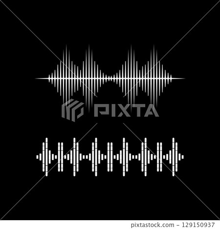 Sound waves vector illustration Sound waves vector illustration 129150937